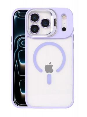 Joko Apple iPhone 17 Pro Max Remim Lensli Magsafe Standlı Kapak - Lila