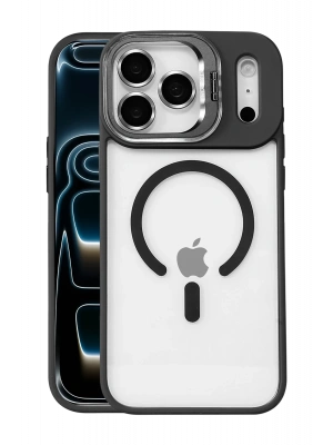 Joko Apple iPhone 17 Pro Max Remim Lensli Magsafe Standlı Kapak - Siyah