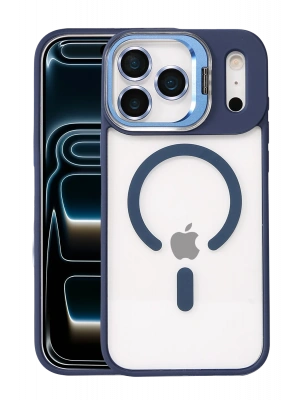 Joko Apple iPhone 17 Pro Remim Lensli Magsafe Standlı Kapak - Lacivert