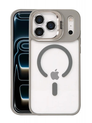 Joko Apple iPhone 17 Pro Remim Lensli Magsafe Standlı Kapak - Titan Gri