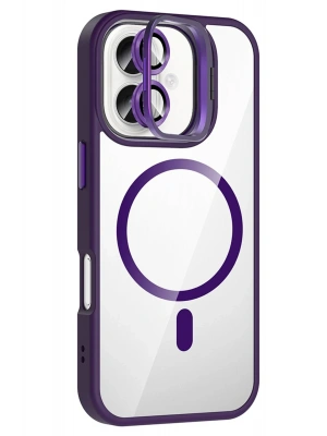 Joko Apple iPhone 17 Remim Lensli Magsafe Standlı Kapak - Derin Mor