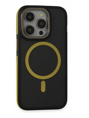 Joko iPhone 14 Pro Kılıf Rocky Magsafe Kapak - Siyah-Sarı