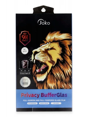 Joko iPhone 14 Pro Max Buffer Hayalet Cam Ekran Koruyucu - Siyah