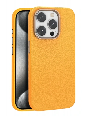 Joko iPhone 14 Pro Max Kılıf Wonder Deri Magsafe Kapak - Turuncu