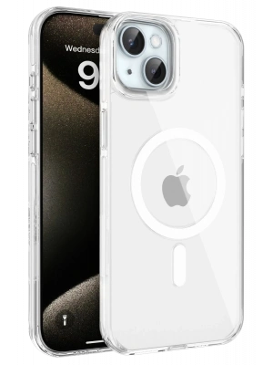 Joko iPhone 15 Gleam PC Sert Magsafe Kılıf - Şeffaf
