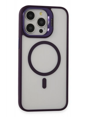 Joko iPhone 15 Pro Kılıf Roblox Lens Magsafe Standlı Kapak - Derin Mor