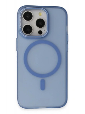 Joko iPhone 15 Pro Max Frost Standlı Magsafe Kapak - Sierra Blue