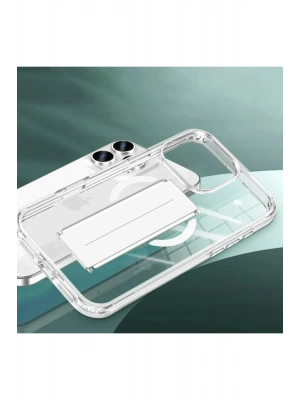 Joko iPhone 15 Pro Max Kılıf Alfa Magsafe Standlı Kapak - Şeffaf