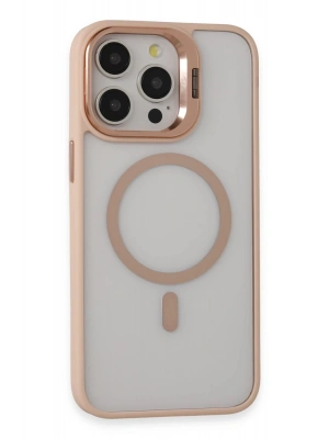 Joko iPhone 15 Pro Max Kılıf Roblox Lens Magsafe Standlı Kapak - Pudra