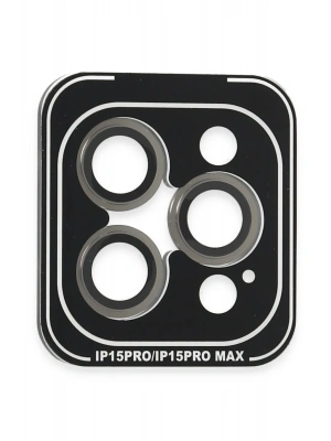 Joko iPhone 15 Pro Max PVD Metal Kamera Lens - Gri