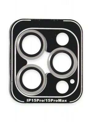 Joko iPhone 15 Pro Max PVD Metal Kamera Lens - Gümüş