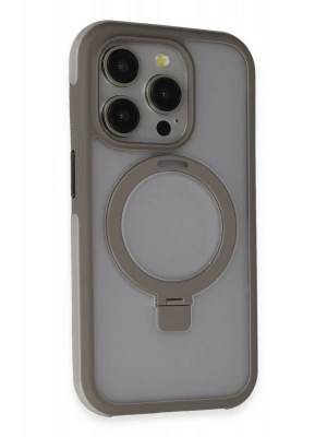 Joko iPhone 15 Pro Zorda Airbag Magsafe Standlı Kapak - Titan Gri