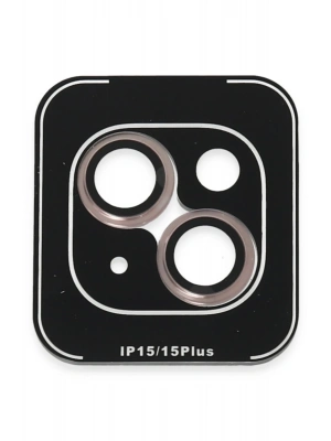 Joko iPhone 15 PVD Metal Kamera Lens - Pembe