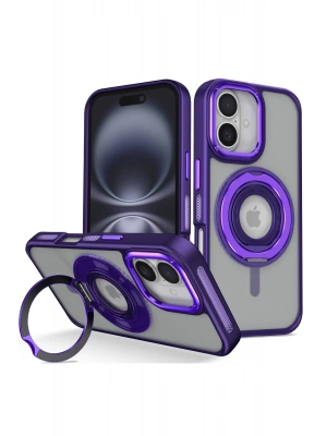 Joko iPhone 16 Banza Magsafe Standlı Kapak - Derin Mor