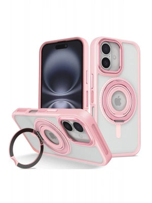 Joko iPhone 16 Banza Magsafe Standlı Kapak - Pembe