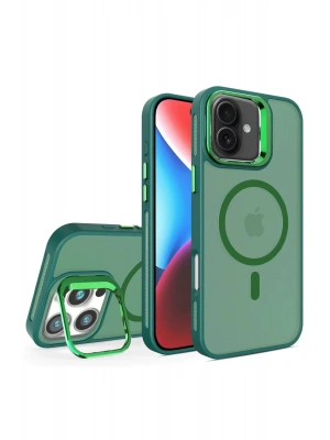 Joko iPhone 16 Flet Lens Magsafe Kapak - Koyu Yeşil