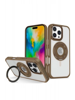 Joko iPhone 16 Pro Max Banza Magsafe Standlı Kapak - Kahverengi