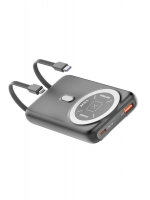 Joko J39 10.000 mAh 20W PD Dahili Kablolu Magsafe Powerbank - Siyah