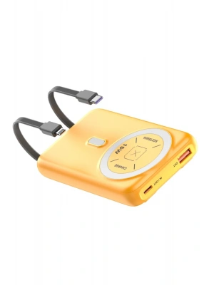 Joko J39 10.000 mAh 20W PD Dahili Kablolu Magsafe Powerbank - Turuncu