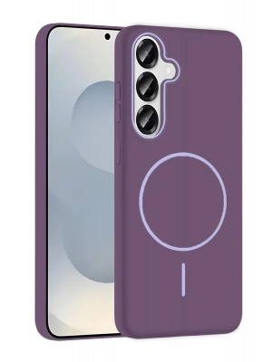 Joko Samsung Galaxy S23 FE Broş Magsafe Kapak - Mor