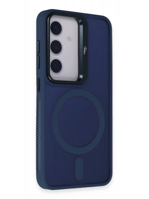 Joko Samsung Galaxy S24 Flet Lens Magsafe Kapak - Lacivert