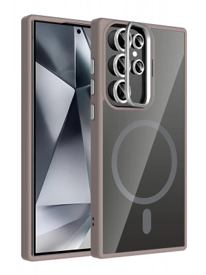 Joko Samsung Galaxy S24 Ultra Remim Lensli Magsafe Standlı Kapak - Titan Gri
