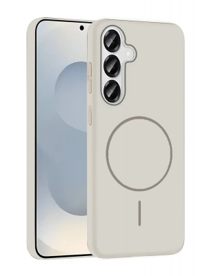 Joko Samsung Galaxy S25 Broş Magsafe Kapak - Krem