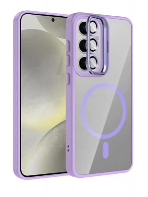 Joko Samsung Galaxy S25 FE Remim Lensli Magsafe Standlı Kapak - Lila