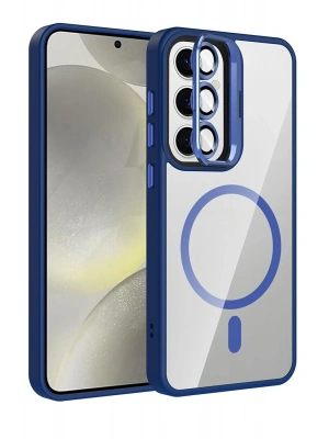 Joko Samsung Galaxy S25 Remim Lensli Magsafe Standlı Kapak - Lacivert