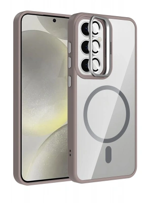 Joko Samsung Galaxy S25 Remim Lensli Magsafe Standlı Kapak - Titan Gri