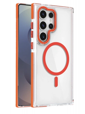 Joko Samsung Galaxy S25 Ultra Bella Magsafe Kapak - Turuncu
