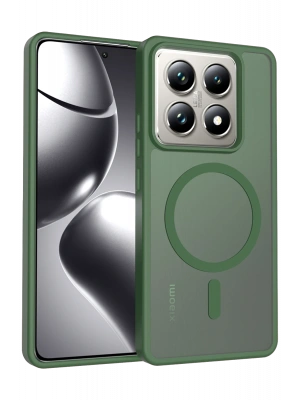 Joko Xiaomi Mi 14T Pro Jota Magsafe Kapak - Koyu Yeşil