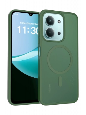 Joko Xiaomi Redmi 15C 4G Jota Magsafe Kapak - Koyu Yeşil