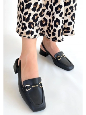 Joone Siyah Cilt Topuklu Ayakkabı