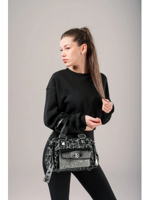 Judy Gri Cilt Omuz Çantası