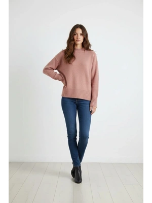 kadın salaş geniş kalıp oversize kışlık uzunkol kazak