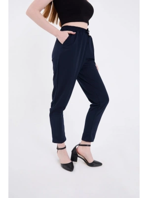 Kadın Tam Kalıp Basic Eşofman Pantolon - Lacivert