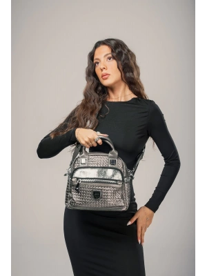 Karen Gri Cilt Omuz Çantası