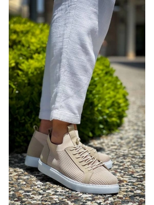 KB-112   Kuback Bej Triko Bağcıklı  Günlük Erkek  Ayakkabı