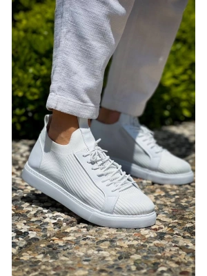 KB-112   Kuback Beyaz Triko Bağcıklı  Günlük Erkek  Ayakkabı