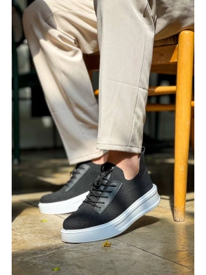 KB-116 Kuback Siyah Triko Bağcıklı  Günlük Erkek Ayakkabı