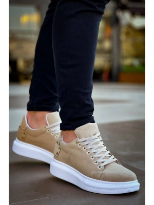 KB047  Kuback Bej Süet Günlük Erkek  Ayakkabı