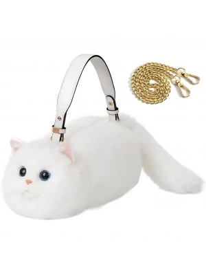 Kedi El Çantası Beyaz
