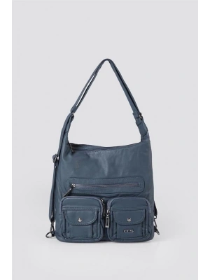 Kinya Mavi Cilt Omuz Çantası