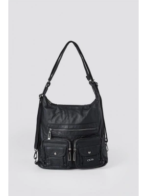 Kinya Siyah Cilt Omuz Çantası