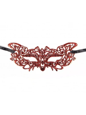 Kırmızı Dantel Masquerade Maskesi 9 No