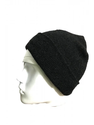 Kışlık Tam Kalıp Çocuk Triko Bere - Siyah