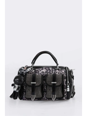 Kiwer Siyah Cilt Omuz Çantası