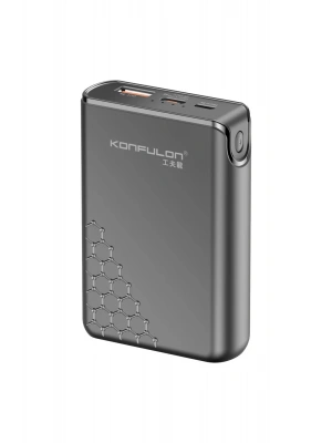 Konfulon A6Q 22.5W Usb 3.0 ve 20W Type-C Çıkışlı 10.000 mAh PD Powerbank - Siyah