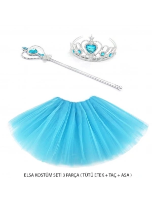 Kostüm Seti 3 Parça (Tütü Etek + Taç + Asa )
